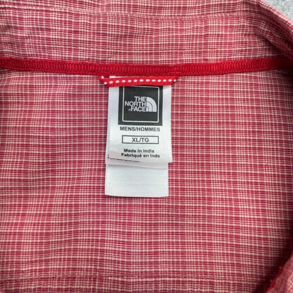 The North Face Men's XL Button Down Shirt Red Plaid Long‎ Sleeve Casual Outdoor